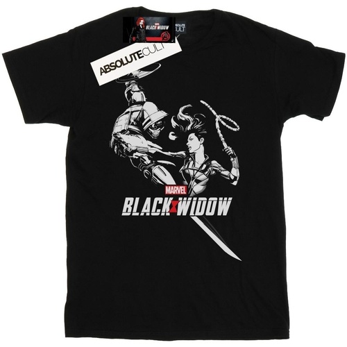 textil Niña Camisetas manga larga Marvel Black Widow Movie Taskmaster Battle Negro