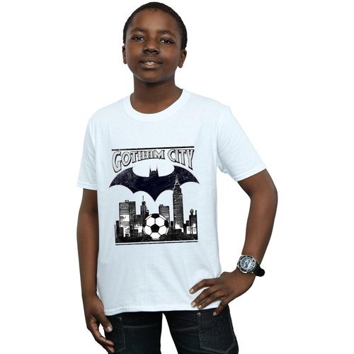 textil Niño Camisetas manga corta Dc Comics Batman Football Gotham City Blanco