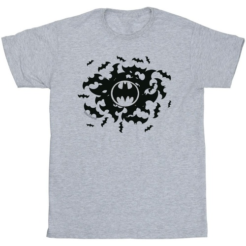textil Niño Camisetas manga corta Dc Comics Batman Bat Swirl Gris
