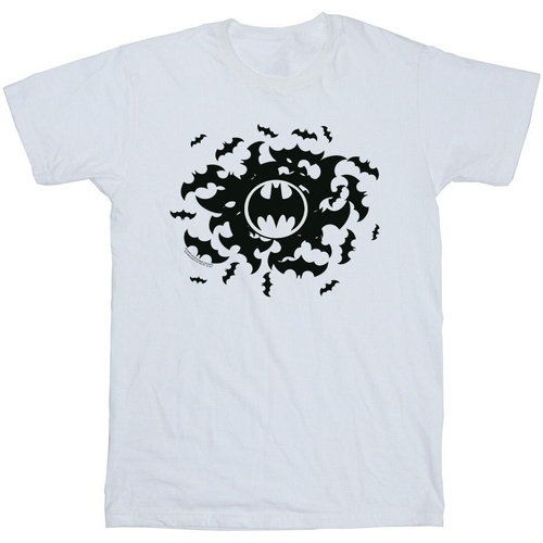 textil Niño Camisetas manga corta Dc Comics Batman Bat Swirl Blanco
