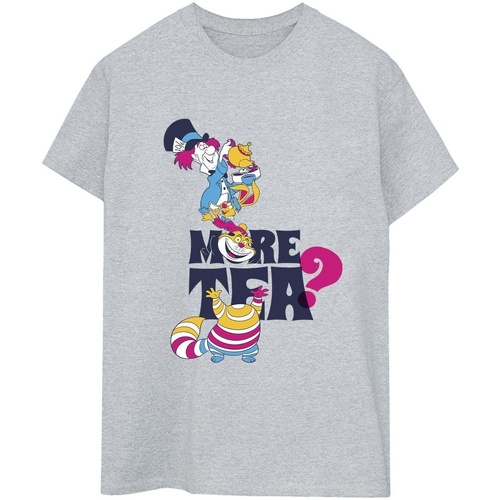 textil Mujer Camisetas manga larga Disney Alice In Wonderland More Tea Gris
