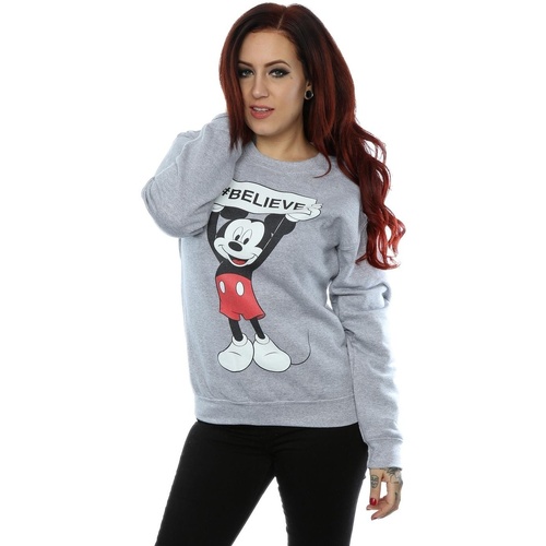 textil Mujer Sudaderas Disney Mickey Mouse Believe Gris