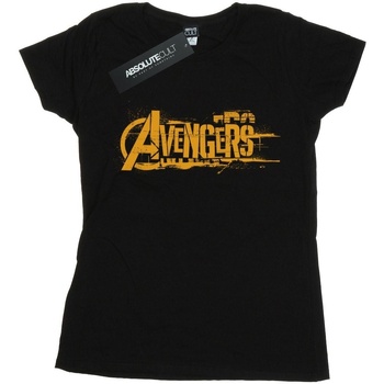 Marvel Avengers Infinity War Orange Logo Negro