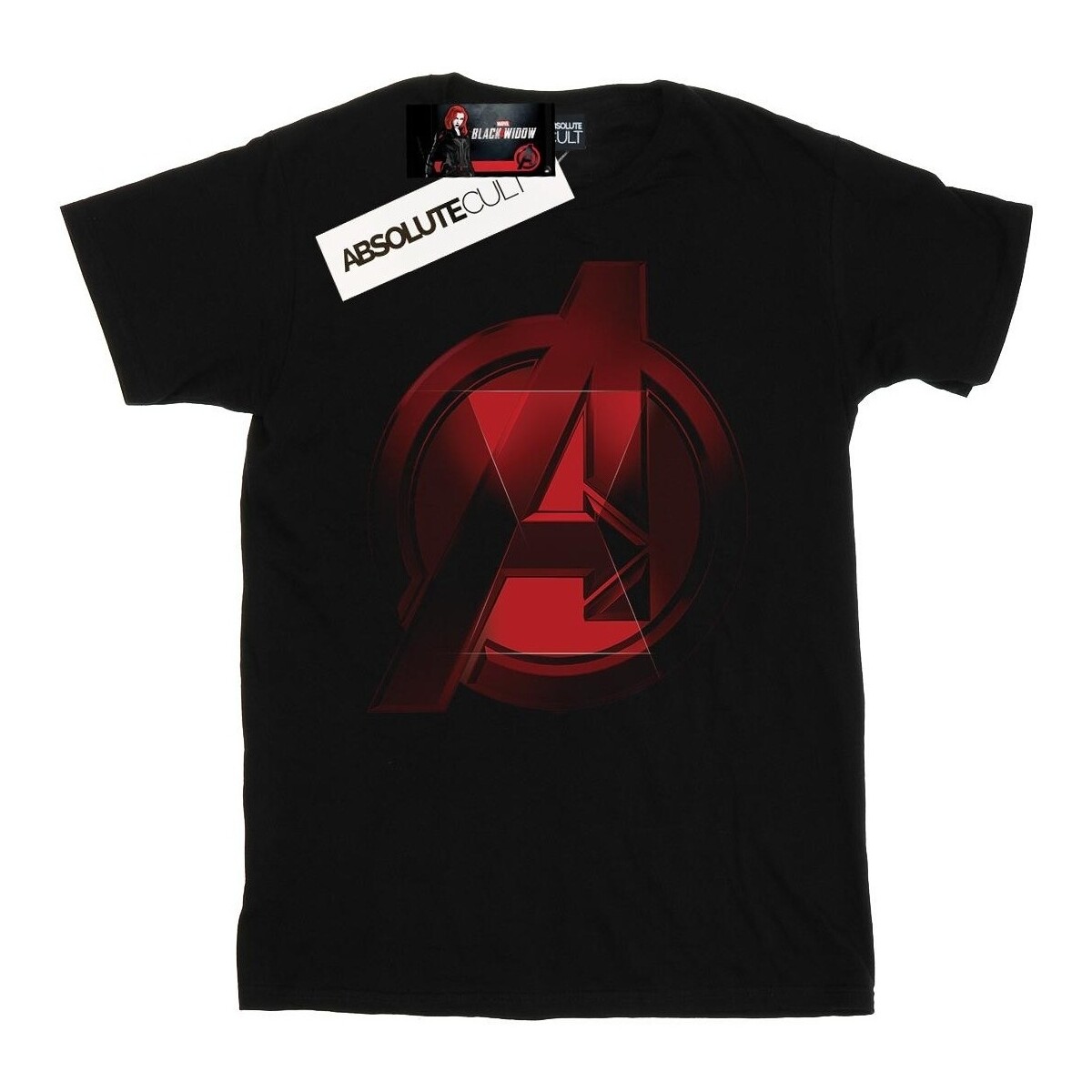 textil Niña Camisetas manga larga Marvel Black Widow Movie Avengers Logo Negro