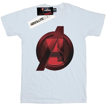 textil Niña Camisetas manga larga Marvel Black Widow Movie Avengers Logo Blanco