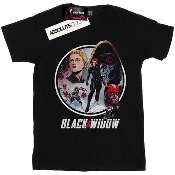 textil Niña Camisetas manga larga Marvel Black Widow Movie Vintage Circle Negro