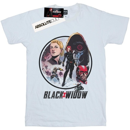 textil Niña Camisetas manga larga Marvel Black Widow Movie Vintage Circle Blanco