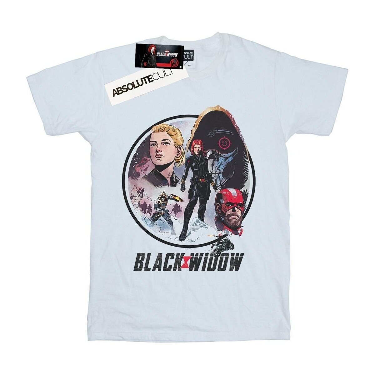 textil Niña Camisetas manga larga Marvel Black Widow Movie Vintage Circle Blanco