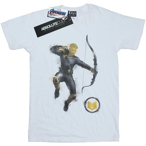 textil Hombre Camisetas manga larga Marvel Avengers Endgame Painted Hawkeye Blanco