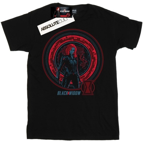 textil Niña Camisetas manga larga Marvel Black Widow Movie Computer Globe Negro