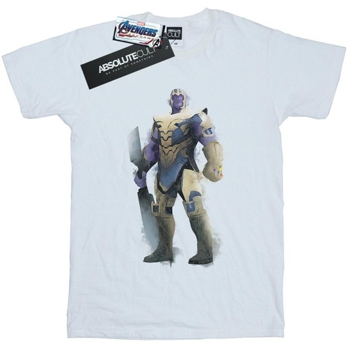 textil Hombre Camisetas manga larga Marvel Avengers Endgame Painted Thanos Blanco