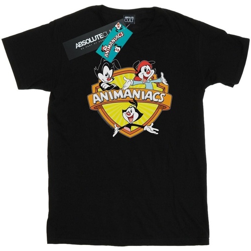 textil Mujer Camisetas manga larga Animaniacs Logo Crest Negro