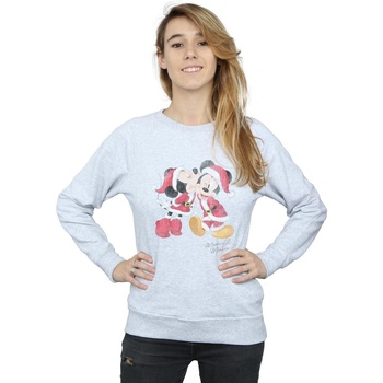 textil Mujer Sudaderas Disney Mickey And Minnie Christmas Kiss Gris