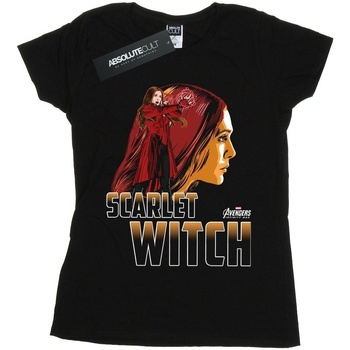 textil Mujer Camisetas manga larga Marvel Avengers Infinity War Scarlet Witch Character Negro