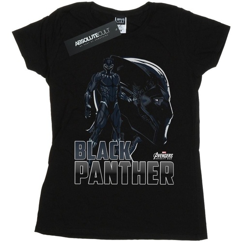 textil Mujer Camisetas manga larga Marvel Avengers Infinity War Black Panther Character Negro
