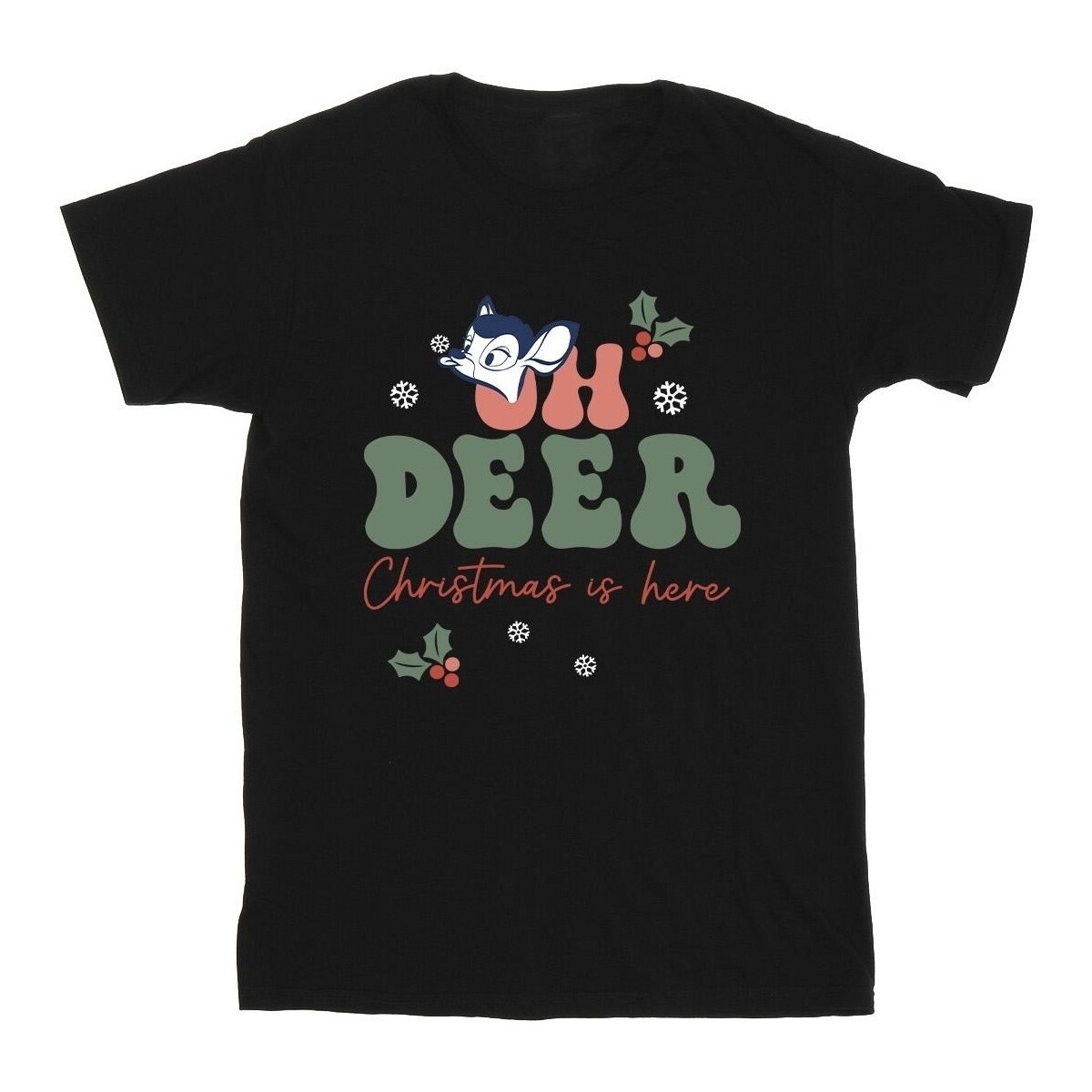 textil Niña Camisetas manga larga Disney Bambi Oh Deer Negro