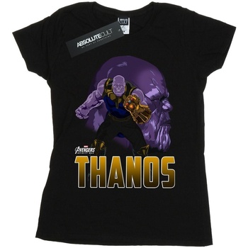 textil Mujer Camisetas manga larga Marvel Avengers Infinity War Thanos Character Negro