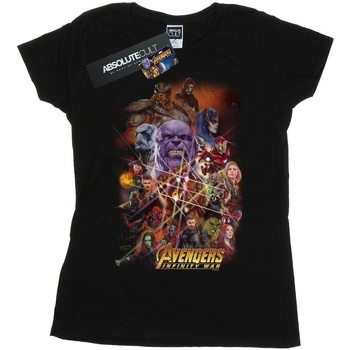 textil Mujer Camisetas manga larga Marvel Avengers Infinity War Character Poster Negro