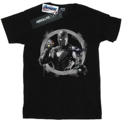 textil Hombre Camisetas manga larga Marvel Avengers Endgame Iron Man Nano Gauntlet Negro