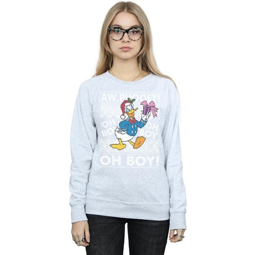 textil Mujer Sudaderas Disney Donald Duck Christmas Fair Isle Gris