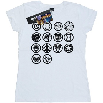 textil Mujer Camisetas manga larga Marvel Avengers Infinity War Icons Assemble Blanco