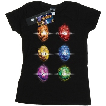 textil Mujer Camisetas manga larga Marvel Avengers Infinity War Infinity Stones Negro