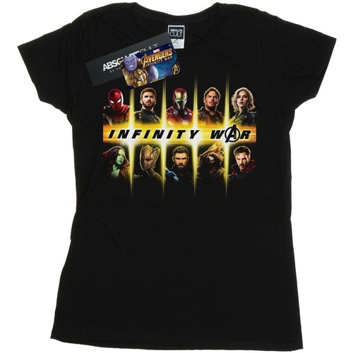 textil Mujer Camisetas manga larga Marvel Avengers Infinity War Team Lineup Negro