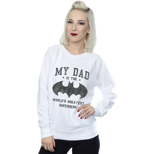 textil Mujer Sudaderas Dc Comics Batman My Dad Is A Superhero Blanco