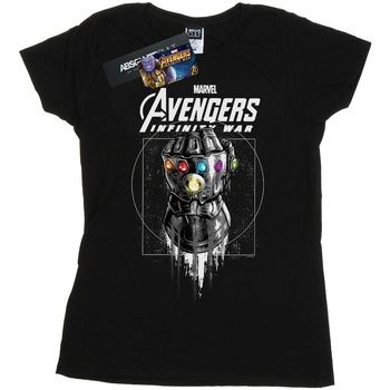 textil Mujer Camisetas manga larga Marvel Avengers Infinity War Gauntlet Negro