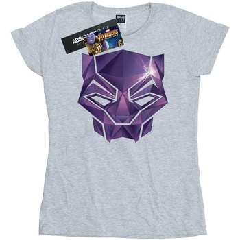 textil Mujer Camisetas manga larga Marvel Avengers Infinity War Black Panther Geometric Gris
