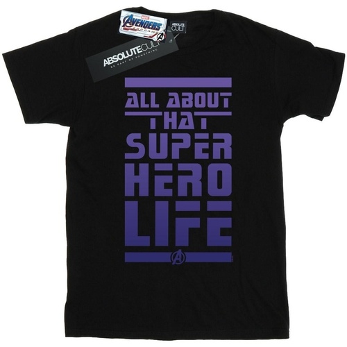 textil Hombre Camisetas manga larga Marvel Avengers Endgame Superhero Life Negro