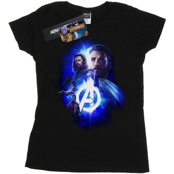 textil Mujer Camisetas manga larga Marvel Avengers Infinity War Cap Bucky Team Up Negro