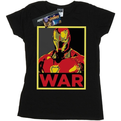 textil Mujer Camisetas manga larga Marvel Avengers Infinity War Iron Man War Negro