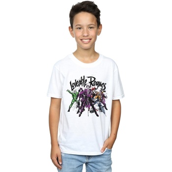 textil Niño Camisetas manga corta Dc Comics Batman Loveable Rogues Blanco