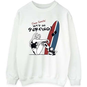 textil Mujer Sudaderas Dc Comics Harley Quinn Let's Go Surfing Blanco