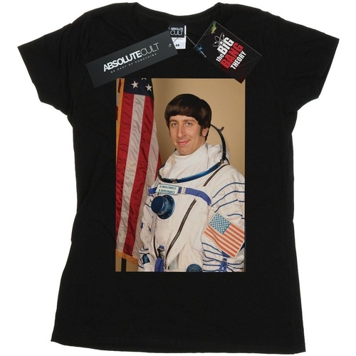 textil Mujer Camisetas manga larga The Big Bang Theory Howard Wolowitz Rocket Man Negro
