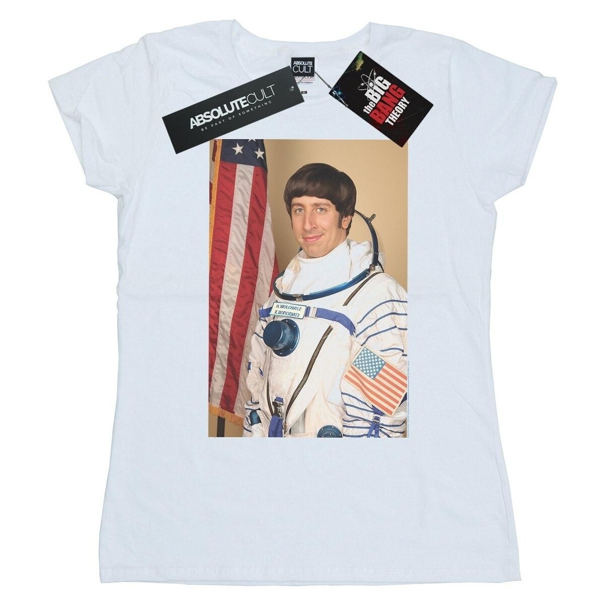 textil Mujer Camisetas manga larga The Big Bang Theory Howard Wolowitz Rocket Man Blanco
