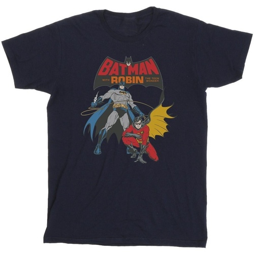 textil Niño Camisetas manga corta Dc Comics Batman And Robin Azul