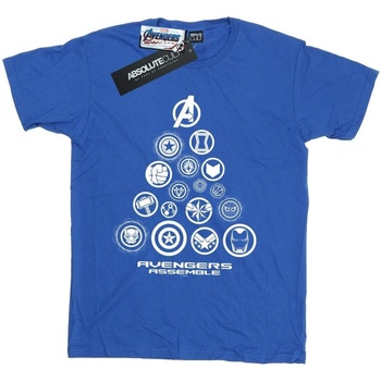 textil Hombre Camisetas manga larga Marvel Avengers Endgame Pyramid Icons Azul