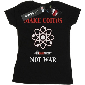textil Mujer Camisetas manga larga The Big Bang Theory Make Coitus Not War Negro