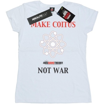 textil Mujer Camisetas manga larga The Big Bang Theory Make Coitus Not War Blanco