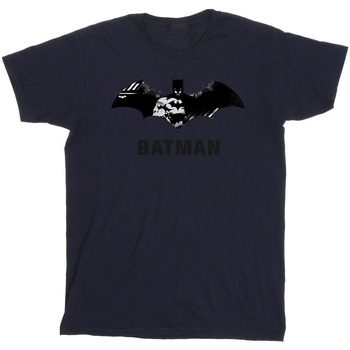 textil Niño Camisetas manga corta Dc Comics Batman Black Stare Logo Azul
