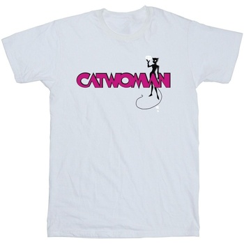 textil Niño Camisetas manga corta Dc Comics Batman Catwoman Logo Blanco