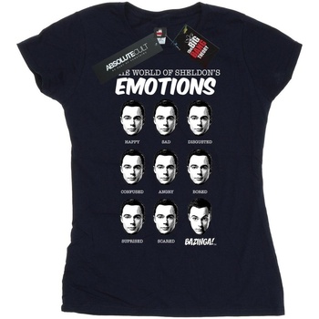 textil Mujer Camisetas manga larga The Big Bang Theory Sheldon Emotions Azul