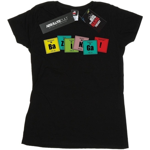 textil Mujer Camisetas manga larga The Big Bang Theory Bazinga Elements Negro