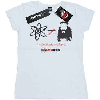 textil Mujer Camisetas manga larga The Big Bang Theory I Am A Physicist Not A Hippie Blanco