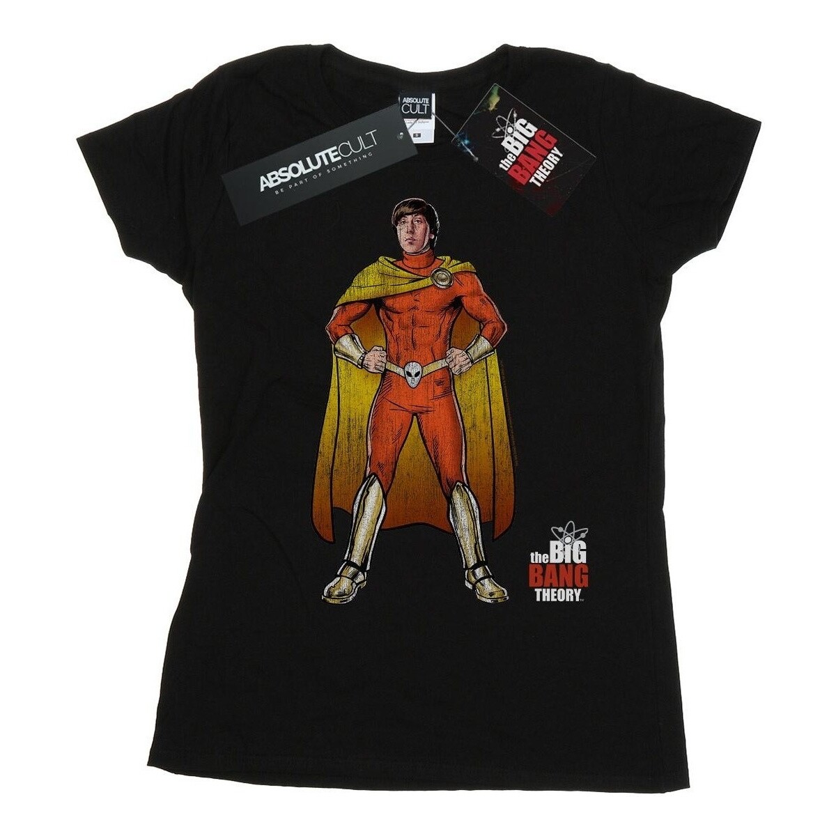 textil Mujer Camisetas manga larga The Big Bang Theory Howard Superhero Negro