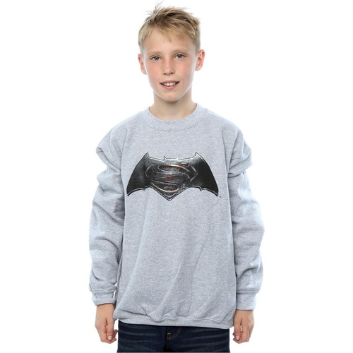 textil Niño Sudaderas Dc Comics Batman v Superman Logo Gris