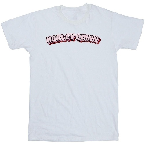textil Niño Camisetas manga corta Dc Comics Batman Harley Quinn Logo Blanco