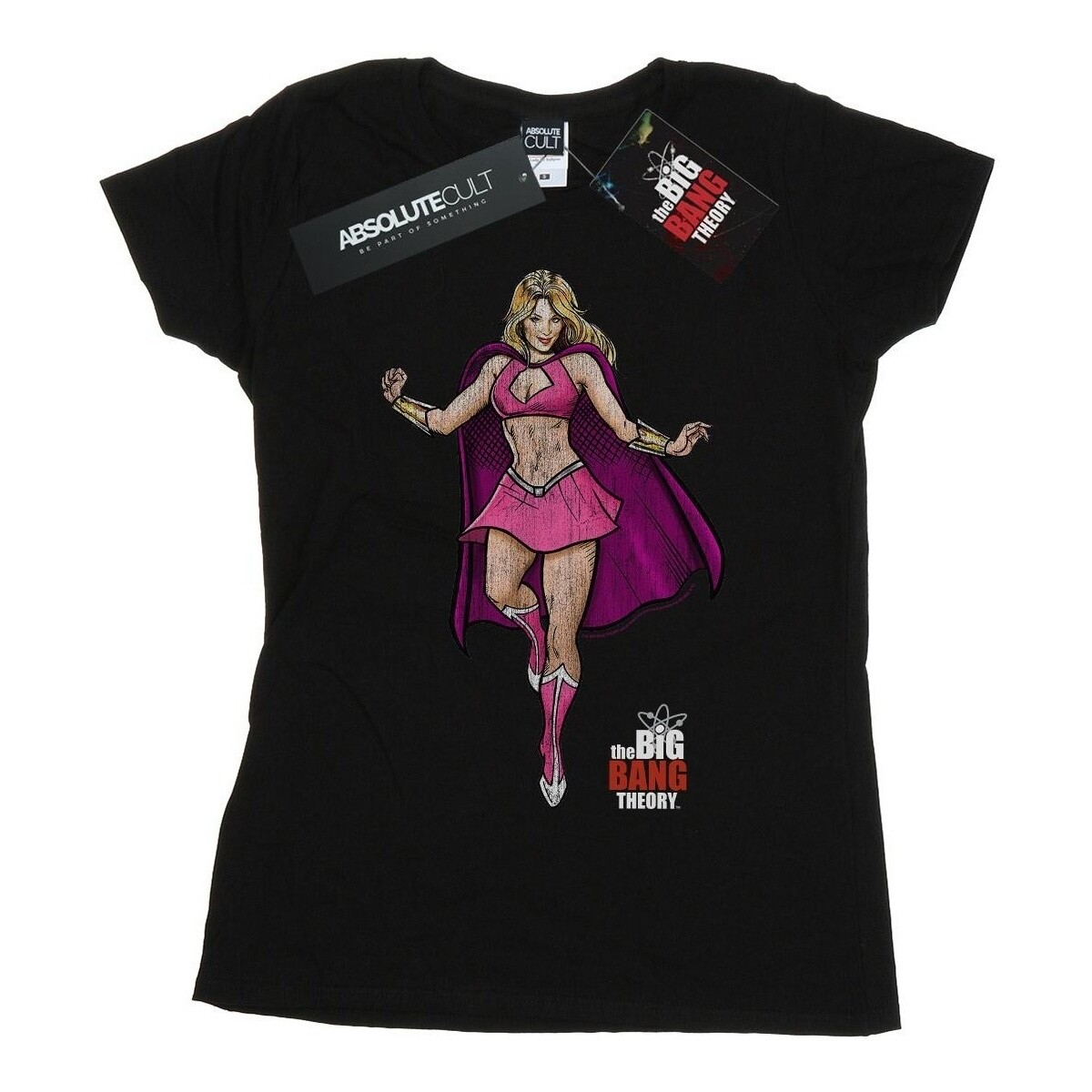 textil Mujer Camisetas manga larga The Big Bang Theory Penny Superhero Negro